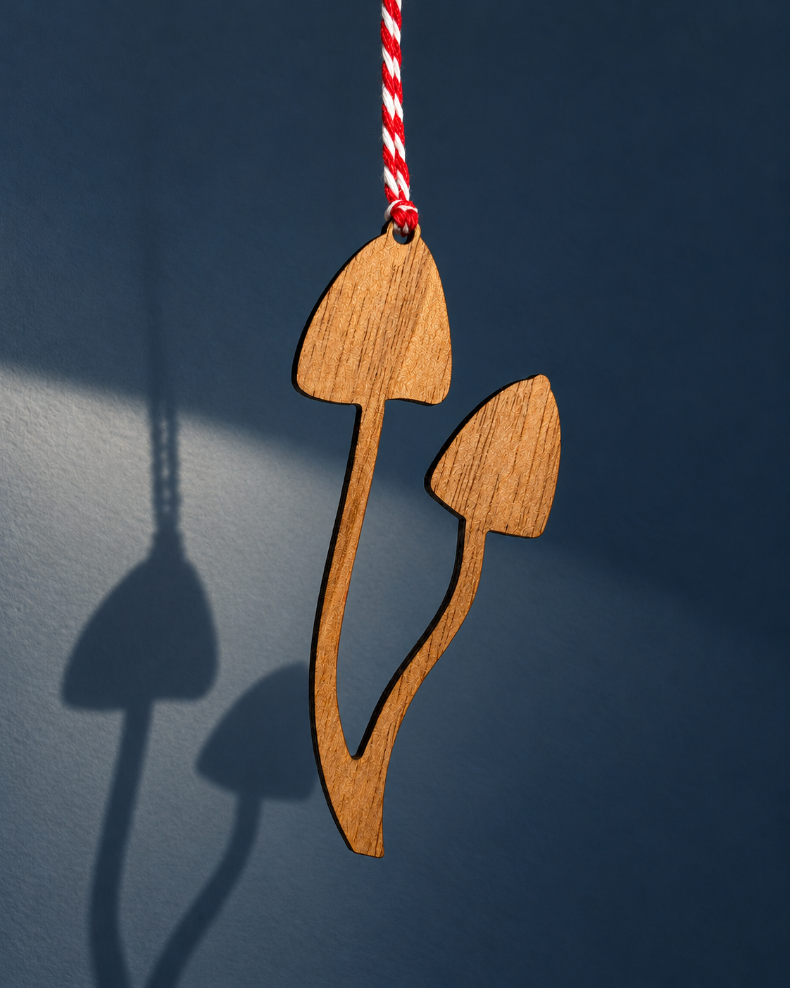 Wooden Mushroom Christmas Decorations